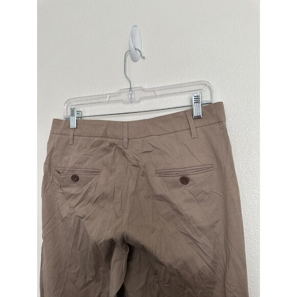 Brunello Cucinelli Controllo V Brown Straight Leg Dress Pants Cotton Women's 8 - Picture 6 of 9